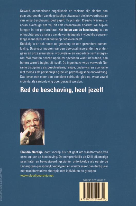 Achterkant van Het helen van de beschaving