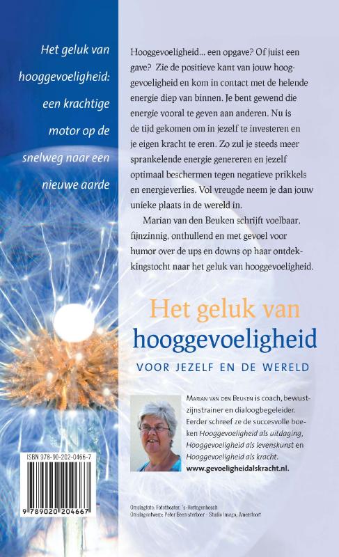 Achterkant van Het geluk van hooggevoeligheid