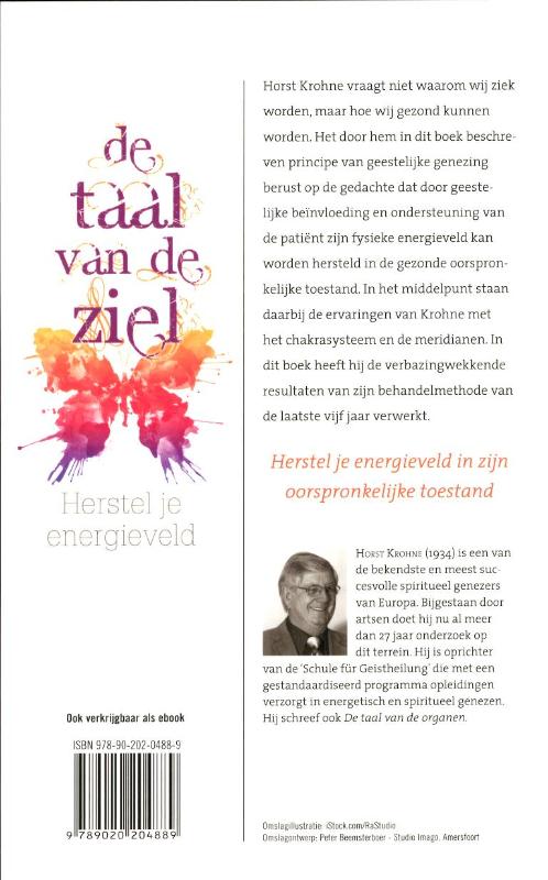 Achterkant van De taal van de ziel