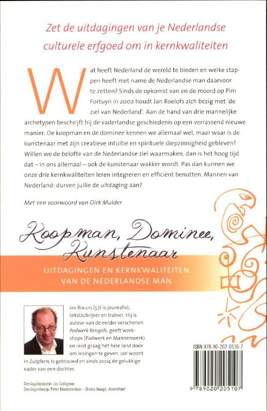 Achterkant van Koopman, dominee, kunstenaar