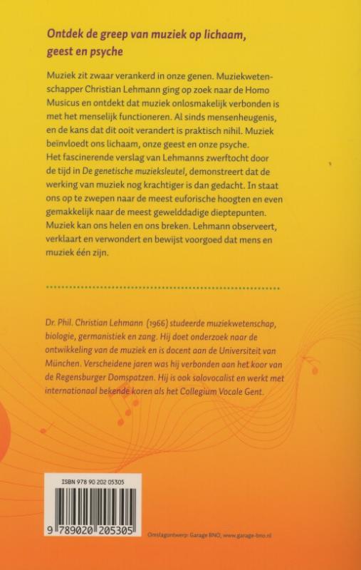 Achterkant van De genetische muzieksleutel