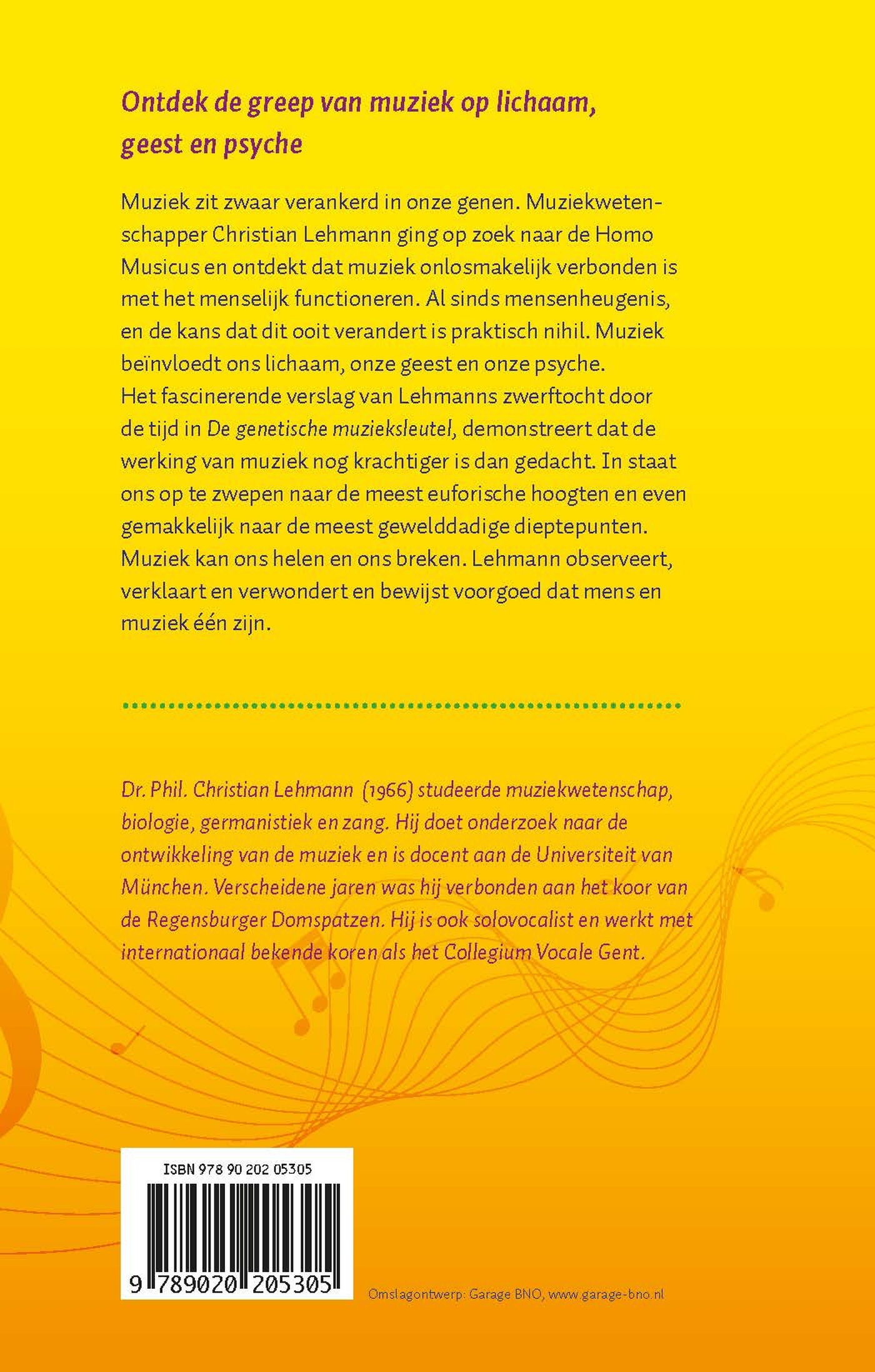 Achterkant van De genetische muzieksleutel