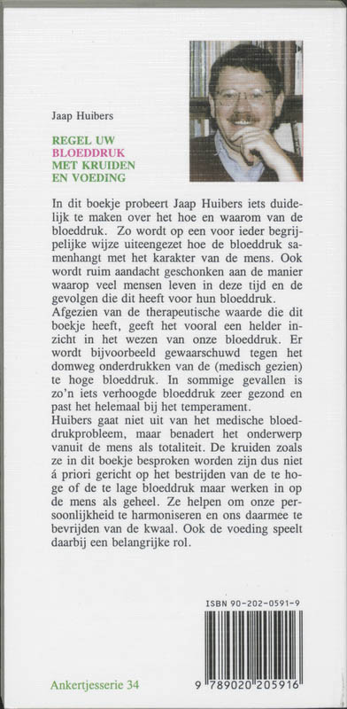 Achterkant van Regel uw bloeddruk met kruiden en voeding
