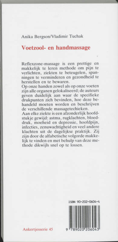 Achterkant van Voetzool- en handmassage