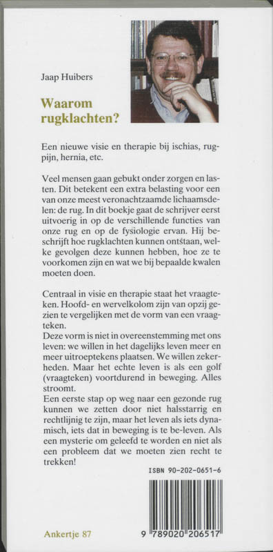 Achterkant van Waarom rugklachten...?