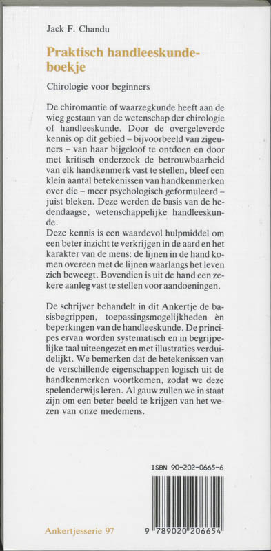 Achterkant van Praktisch handleeskundeboekje