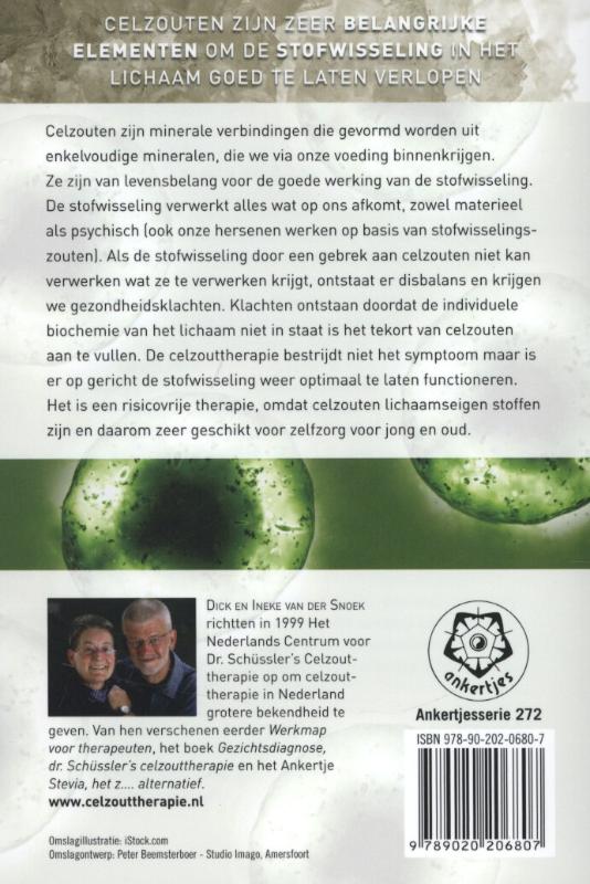 Achterkant van Dr. Schusslers celzouttherapie