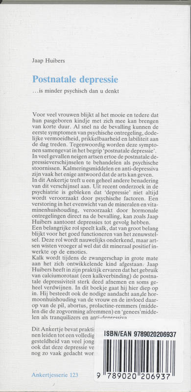 Achterkant van Postnatale depressie
