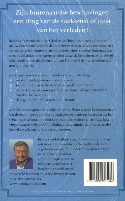 Achterkant van De odyssee van de goden
