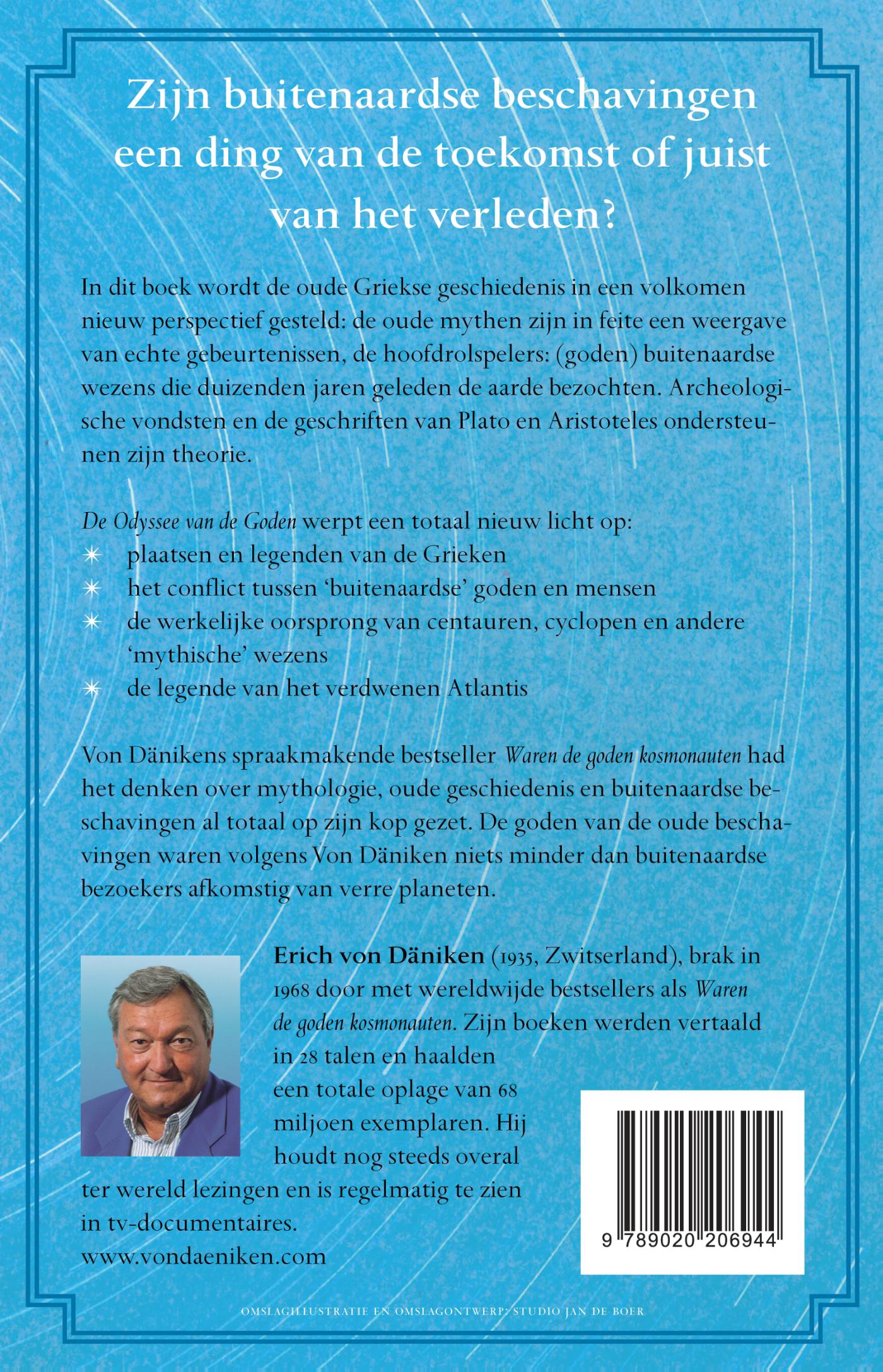 Achterkant van De Odyssee van de Goden