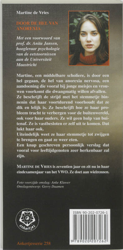 Achterkant van Door de hel van anorexia
