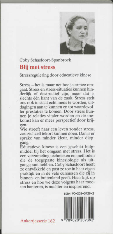 Achterkant van Blij met stress