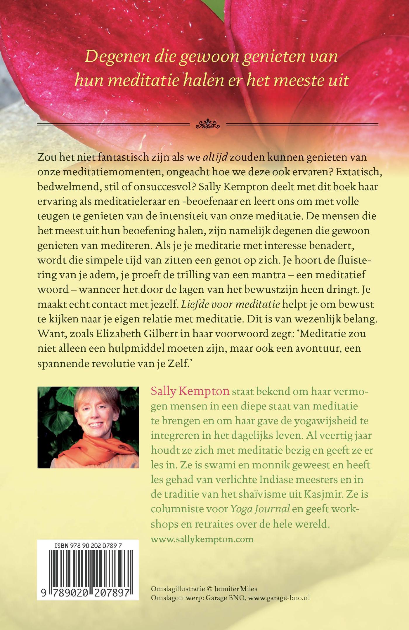 Achterkant van Liefde voor meditatie