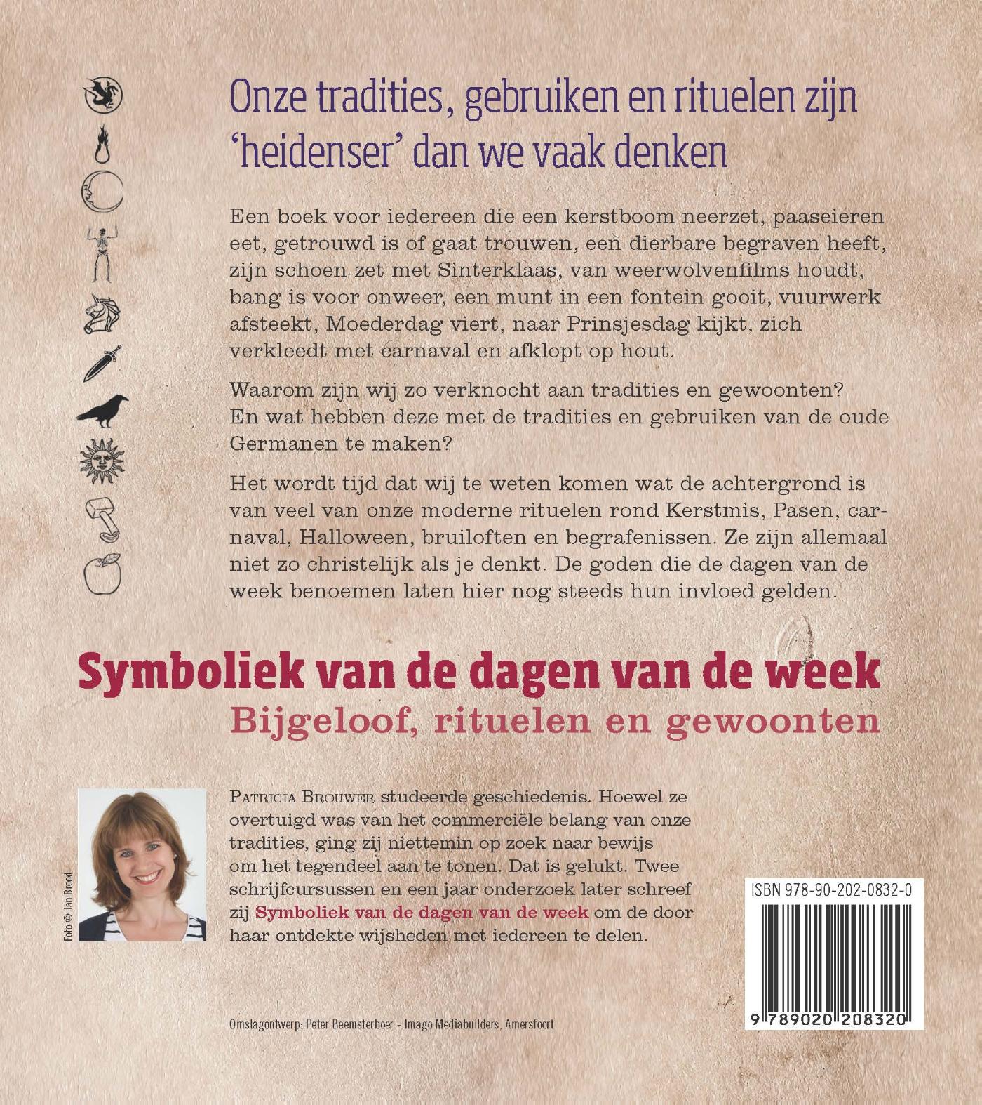 Achterkant van Symboliek van de dagen van de week