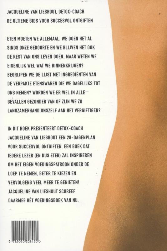 Achterkant van In 28 dagen van gifbelt naar tempel