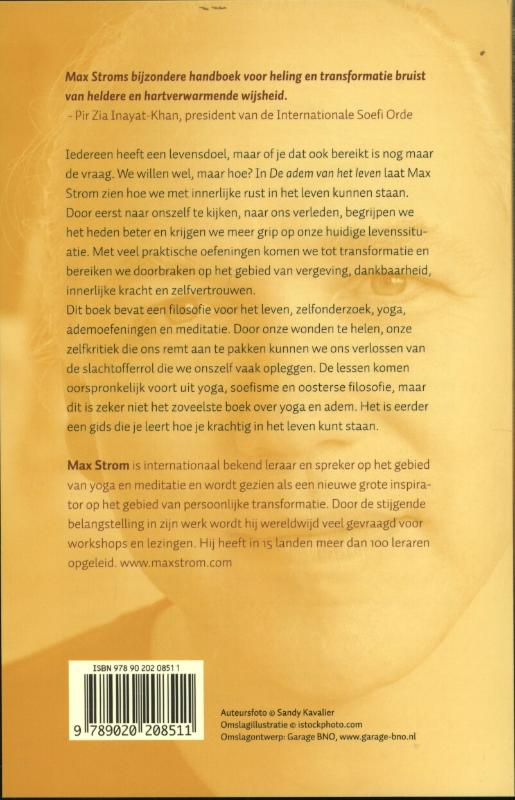 Achterkant van De adem van het leven