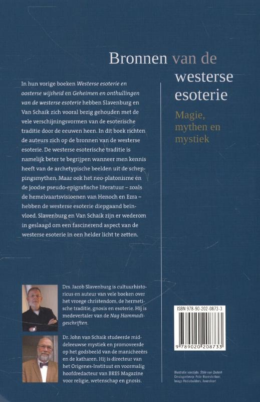 Achterkant van Bronnen van de westerse esoterie