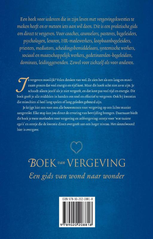Achterkant van Boek van vergeving