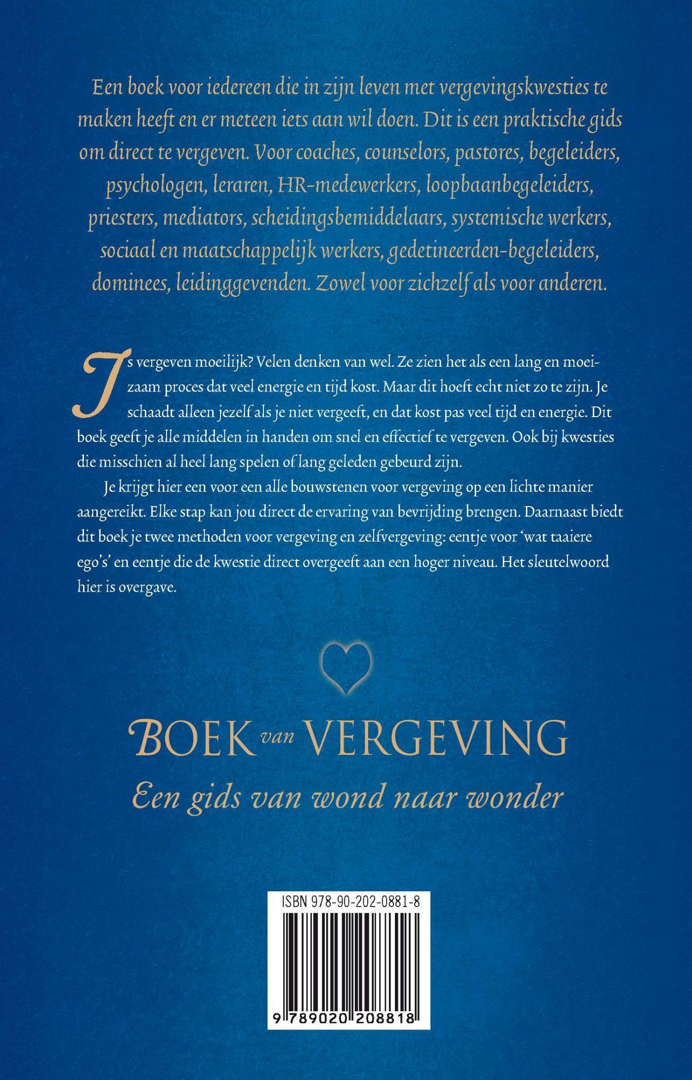 Achterkant van Boek van vergeving