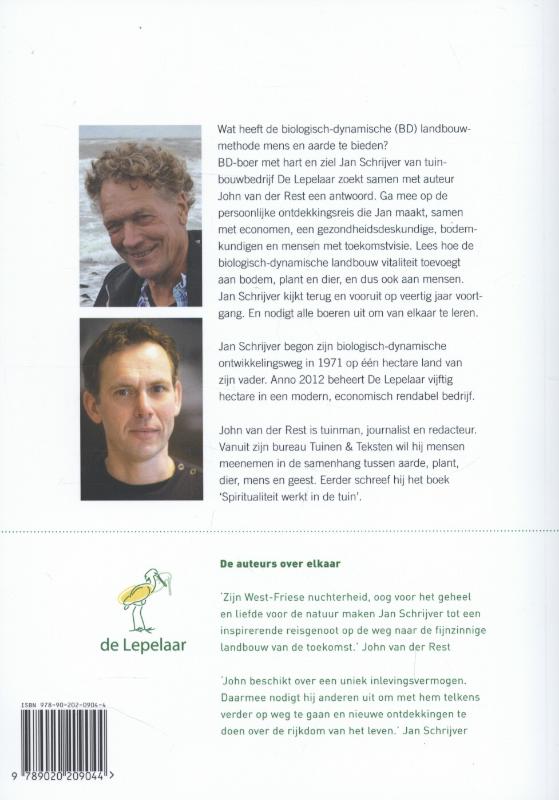 Achterkant van Op weg naar een fijnzinnige landbouw