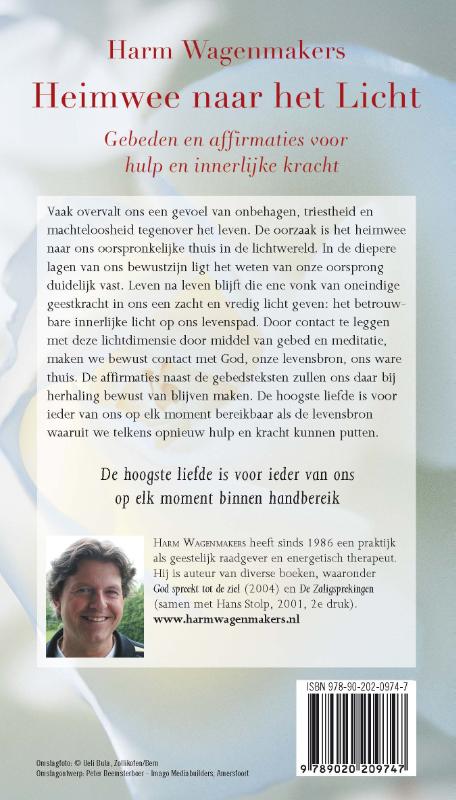 Achterkant van Heimwee naar het licht