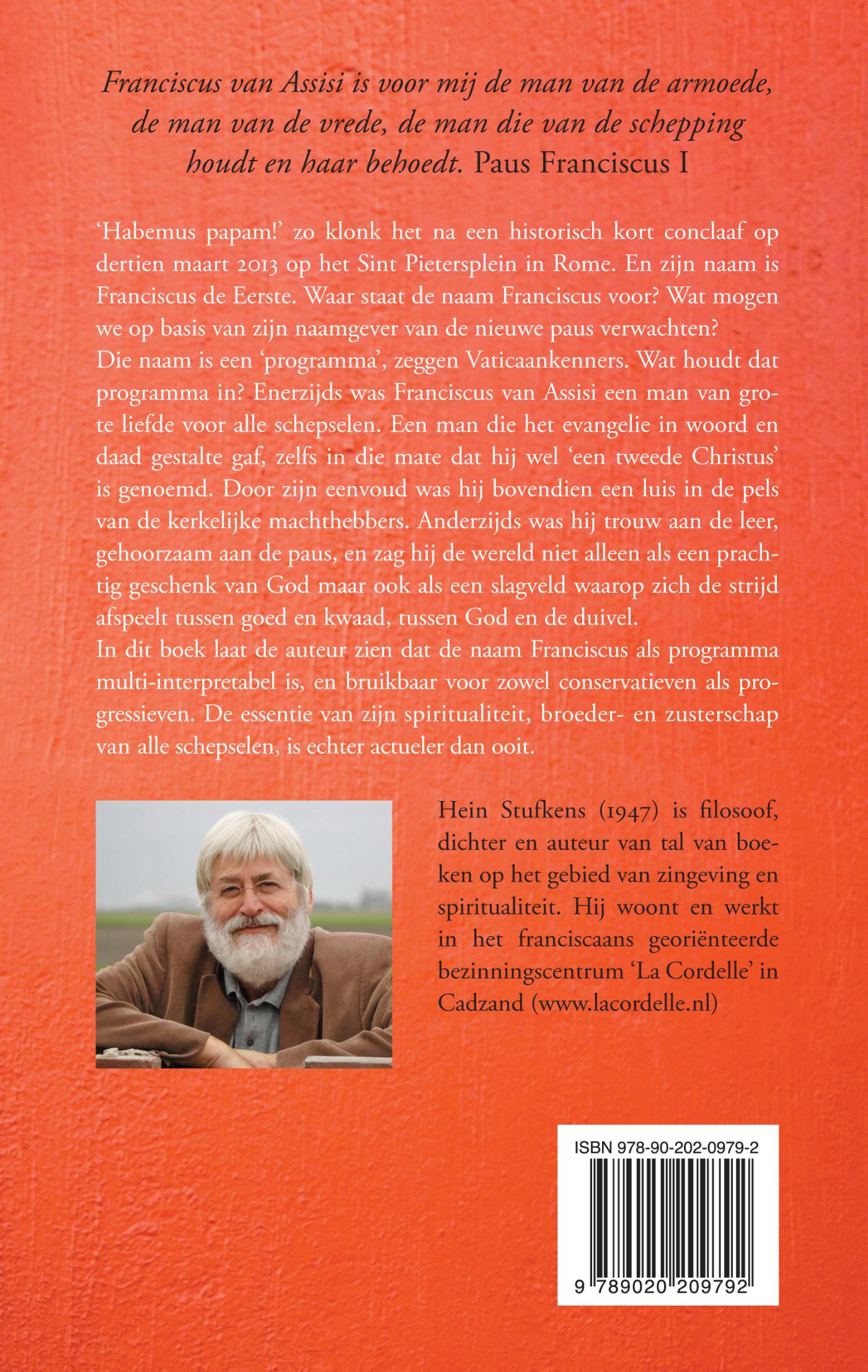 Achterkant van Franciscus