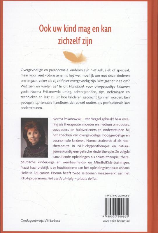 Achterkant van Handboek voor overgevoelige kinderen