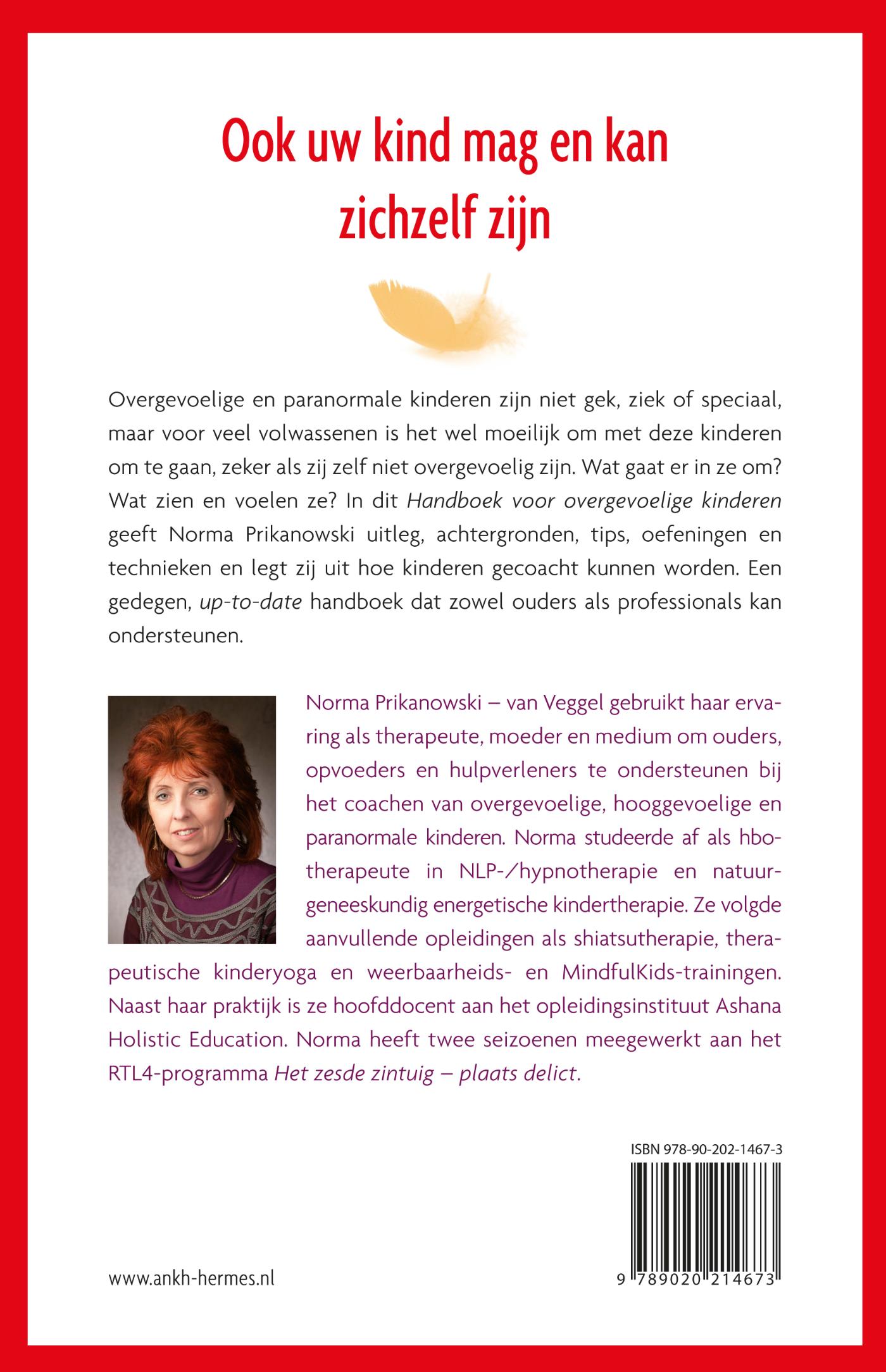 Achterkant van Handboek voor overgevoelige kinderen
