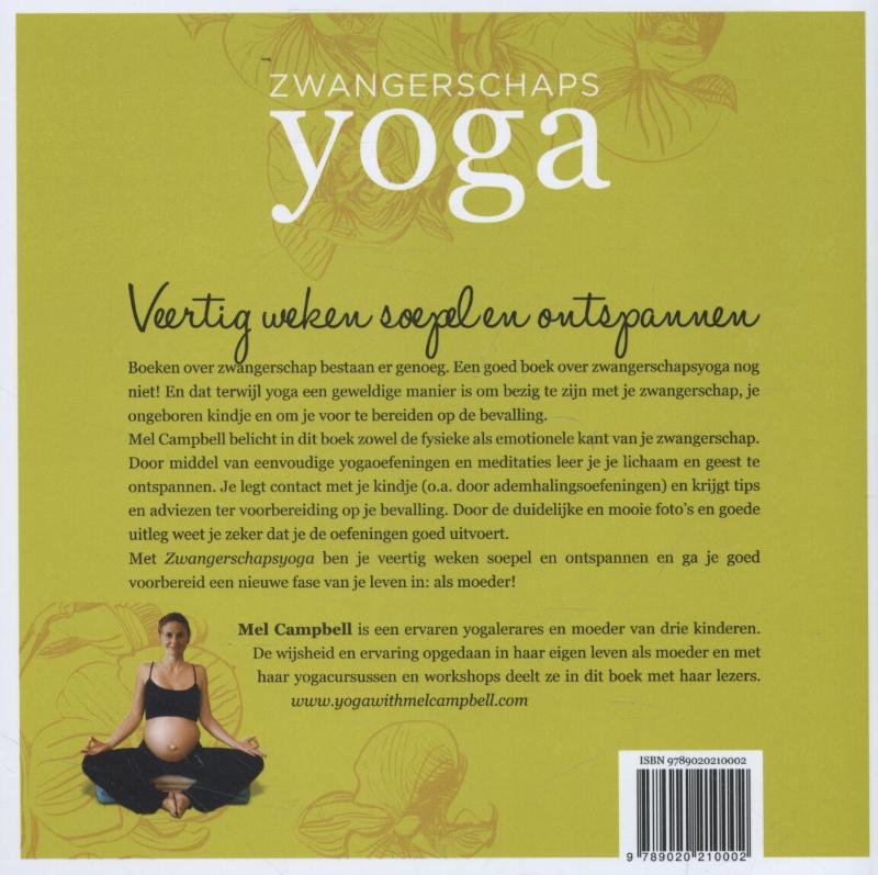Achterkant van Zwangerschapsyoga van week tot week
