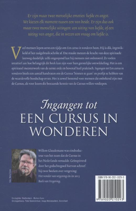 Achterkant van Ingangen tot een cursus in wonderen