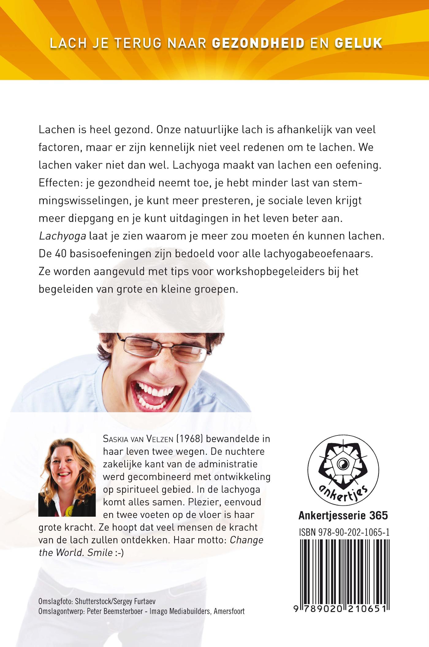 Achterkant van Lachyoga