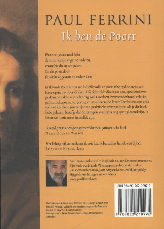 Achterkant van Ik ben de poort