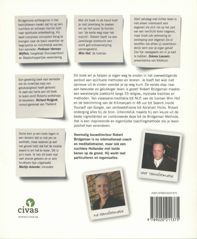 Achterkant van Start vandaag met lichter leven