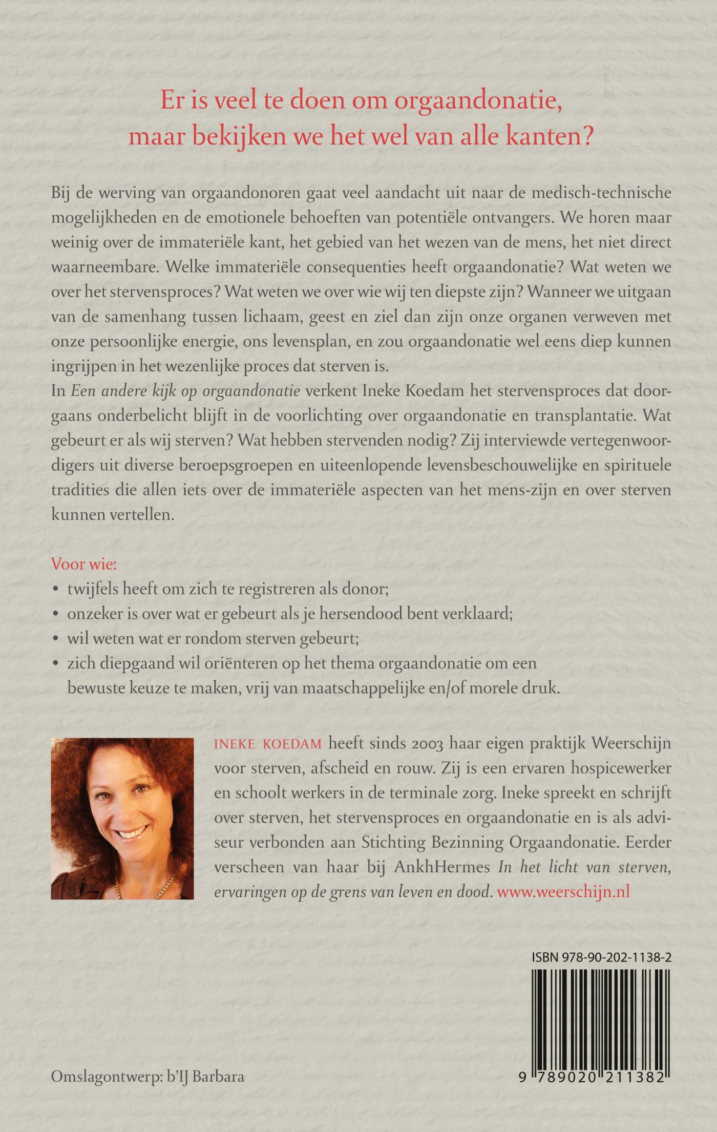 Achterkant van Een andere kijk op orgaandonatie