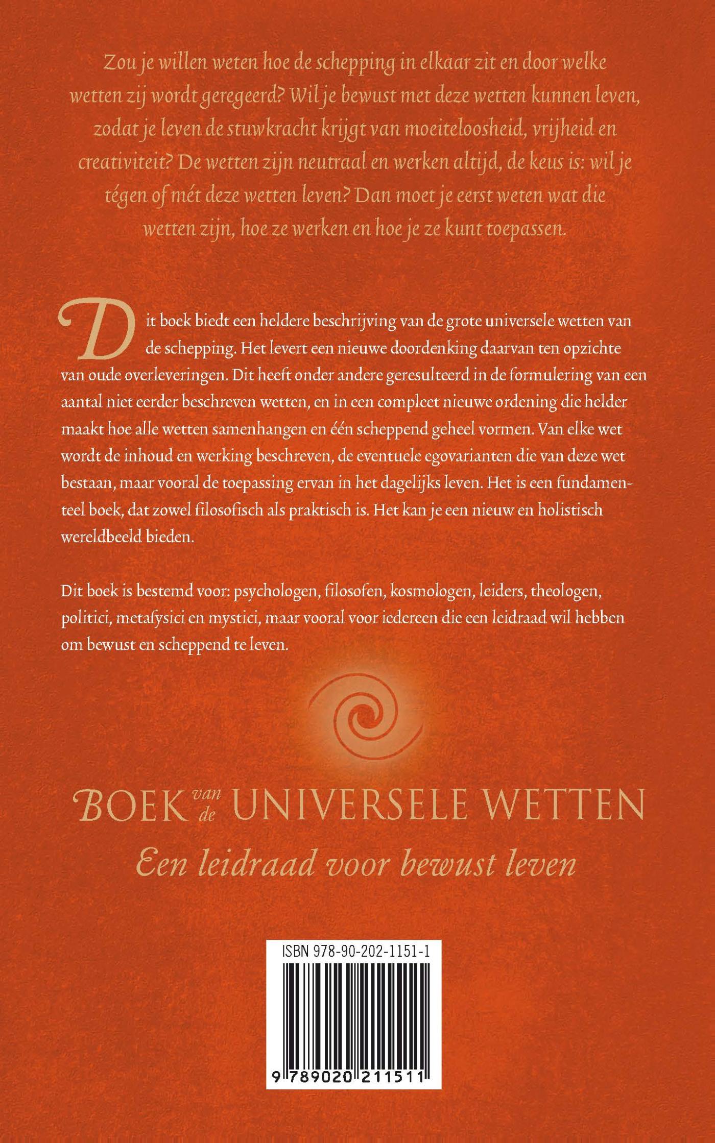 Achterkant van Boek van de universele wetten