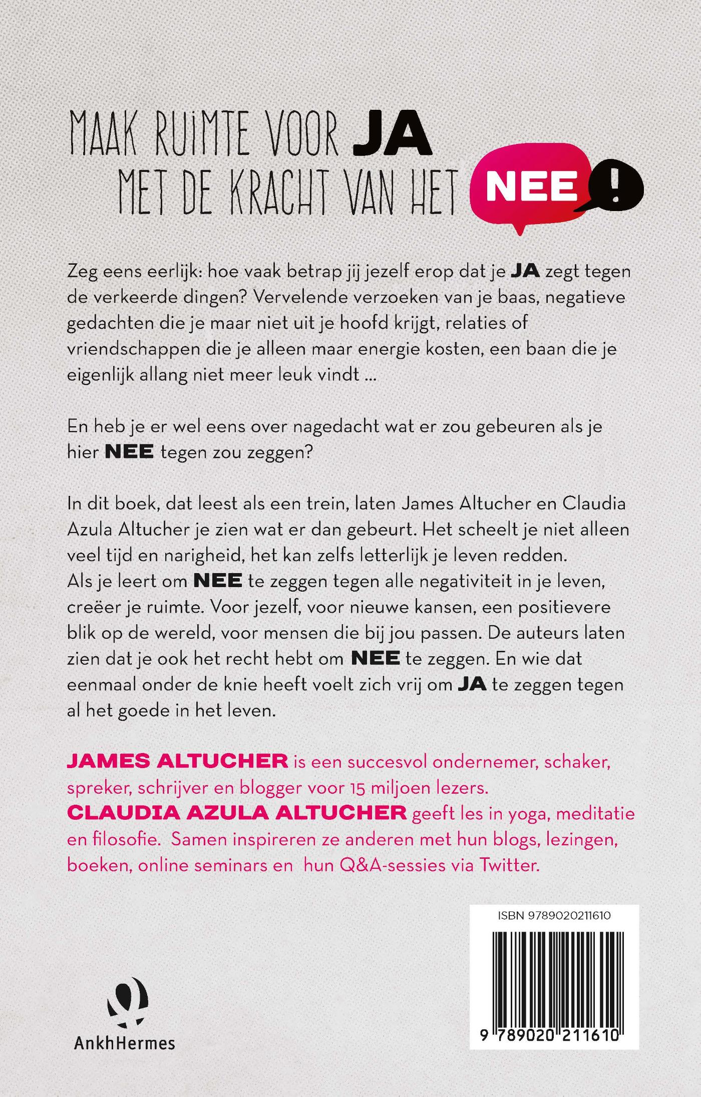 Achterkant van De kracht van het NEE