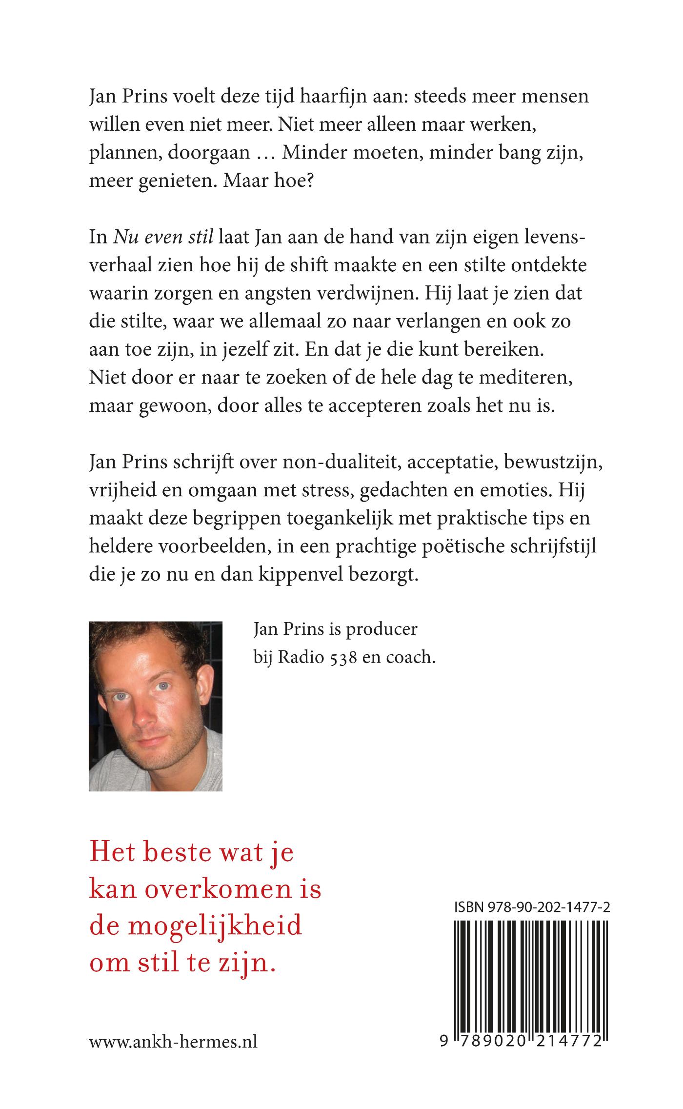 Achterkant van Nu even stil
