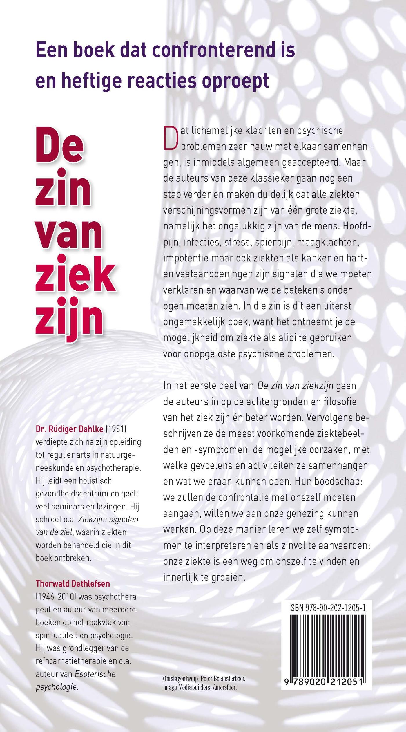 Achterkant van De zin van ziekzijn