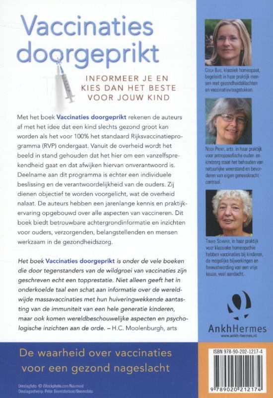 Achterkant van Vaccinaties doorgeprikt
