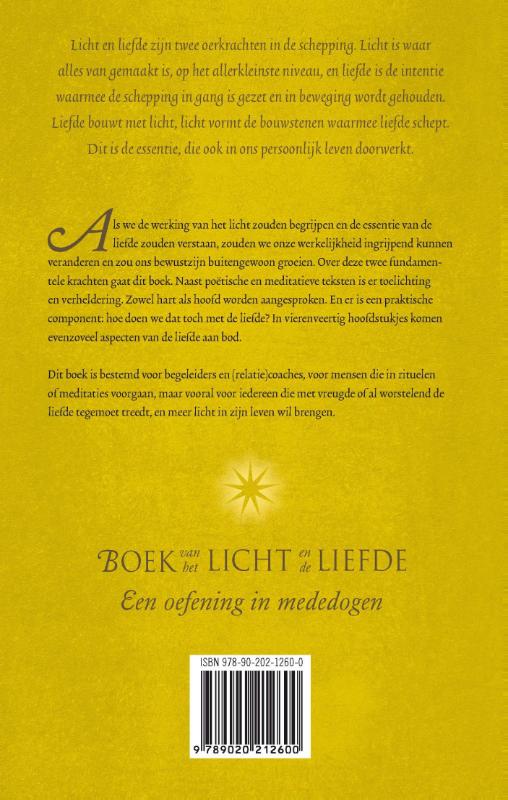 Achterkant van Boek van het licht en de liefde