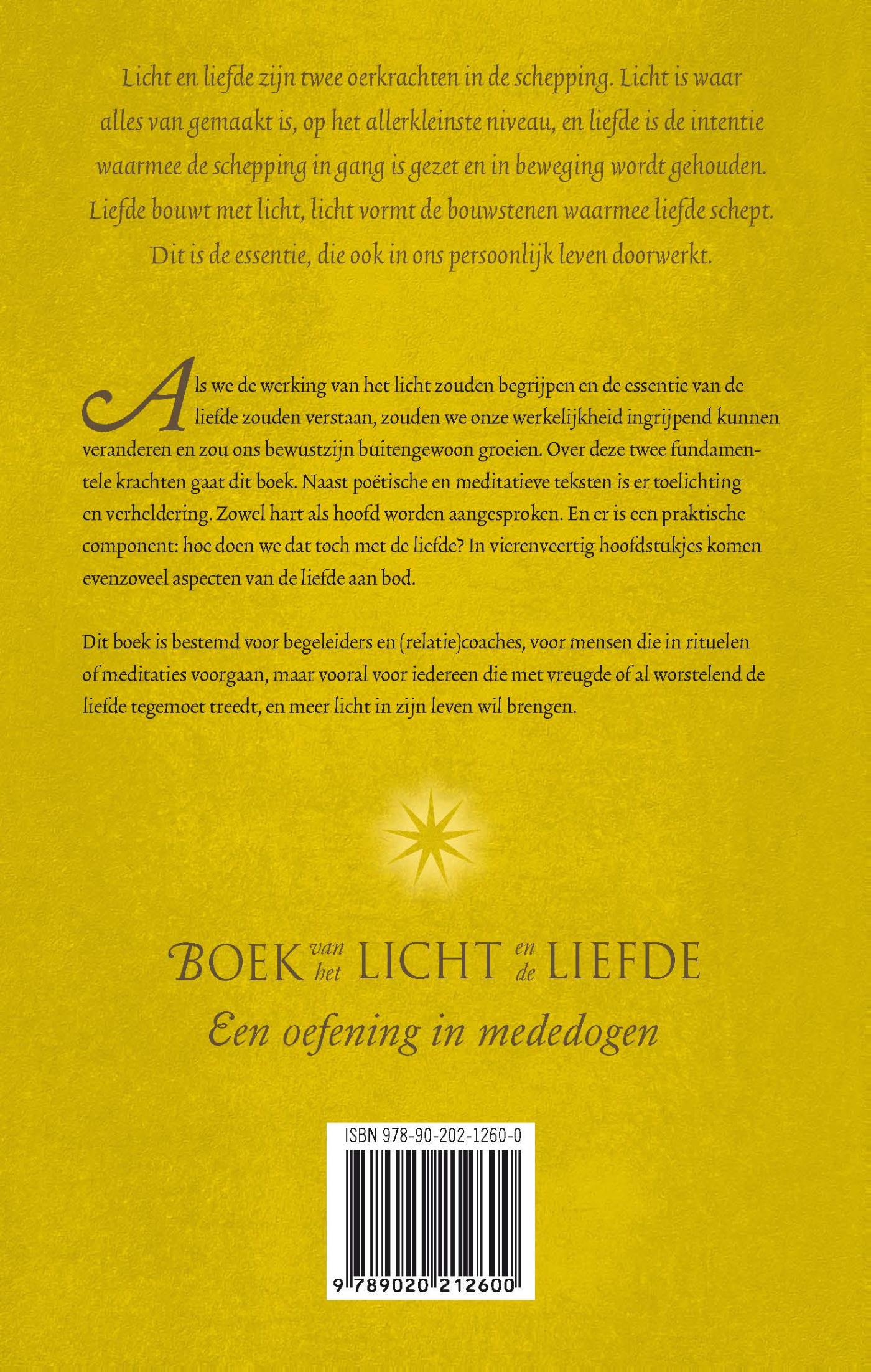 Achterkant van Boek van het licht en de liefde