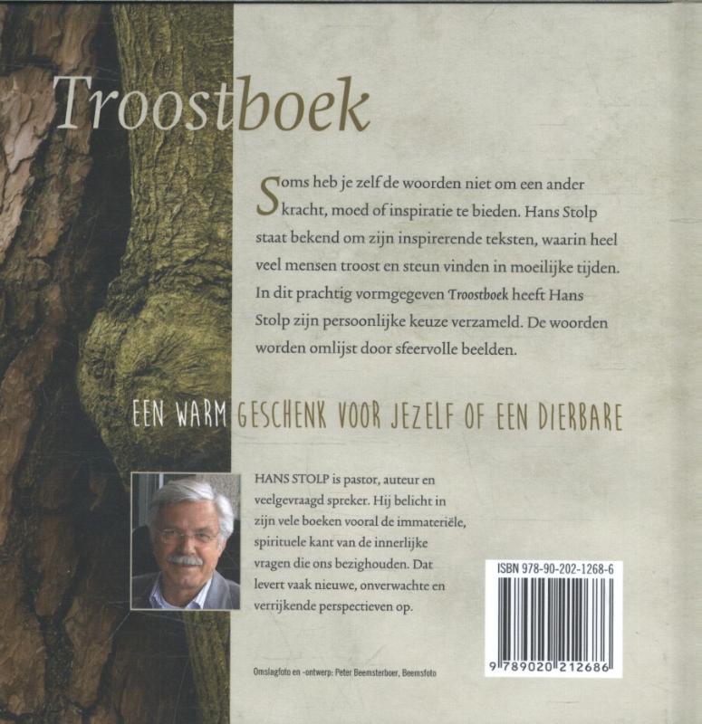 Achterkant van Troostboek