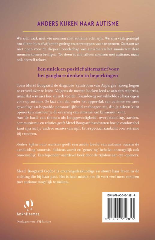 Achterkant van Anders kijken naar autisme