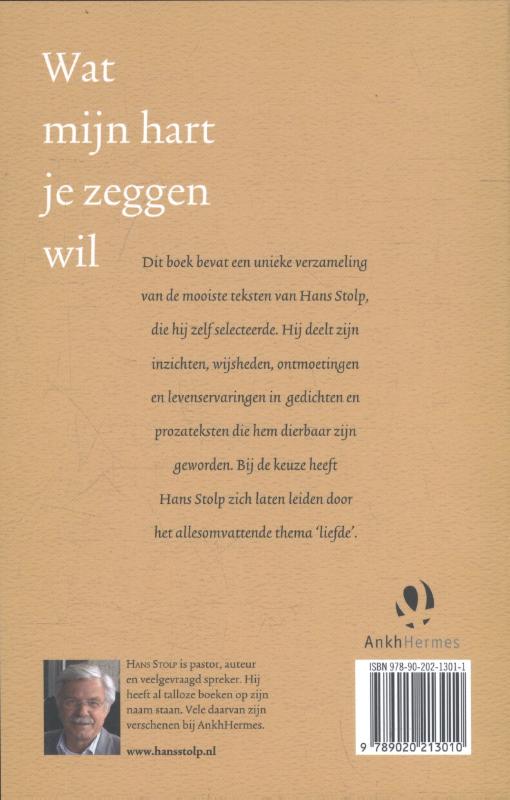 Achterkant van Wat mijn hart je zeggen wil