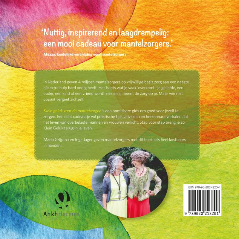 Achterkant van Klein geluk voor de mantelzorger