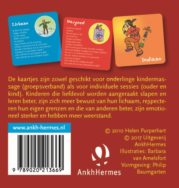 Achterkant van Kindermassagekaarten