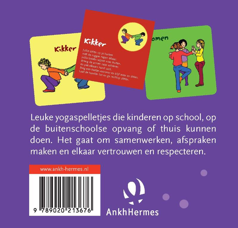 Achterkant van Yogaspelkaarten voor kinderen