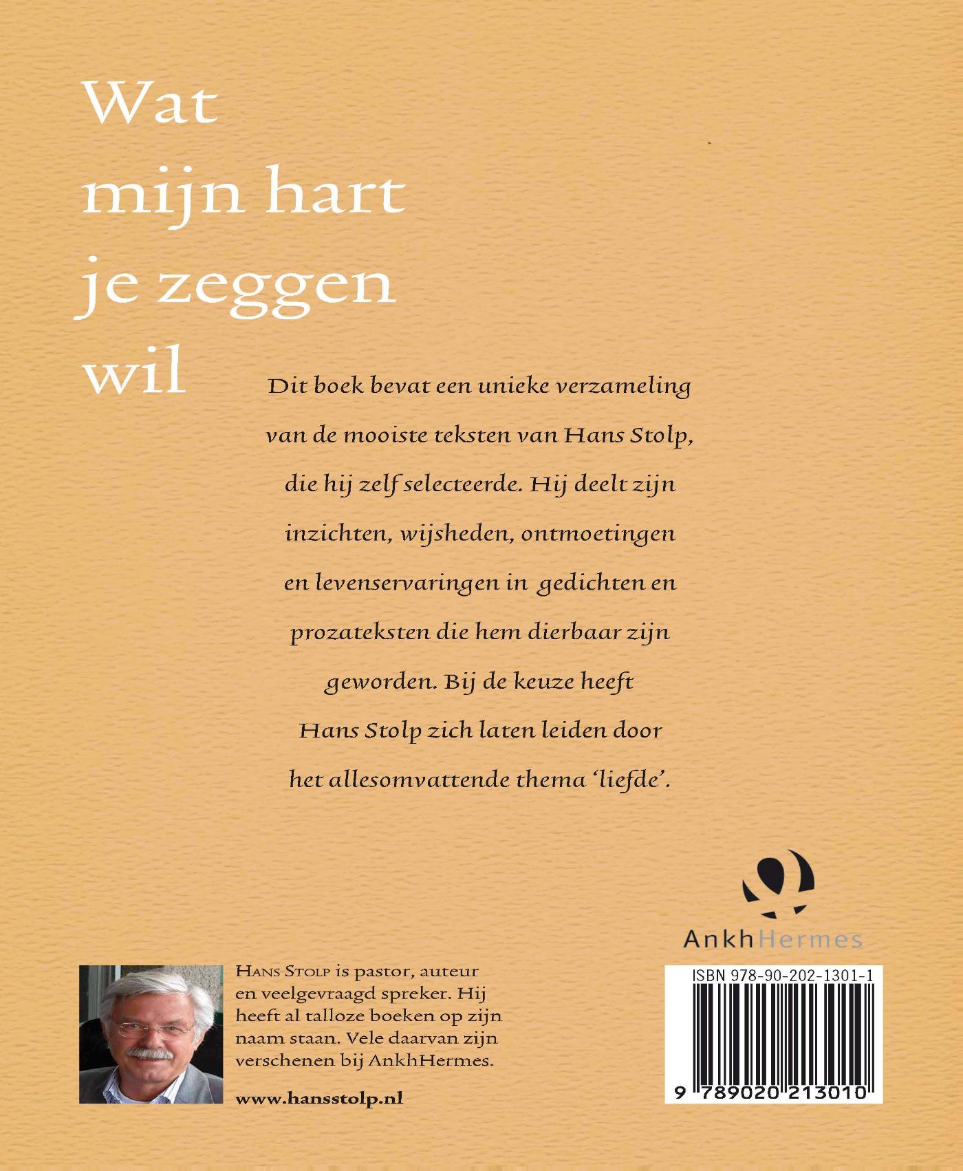 Achterkant van Wat mijn hart je zeggen wil
