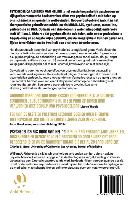 Achterkant van Psychedelica als bron van heling