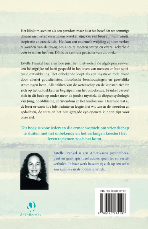 Achterkant van De wijsheid van het niet weten